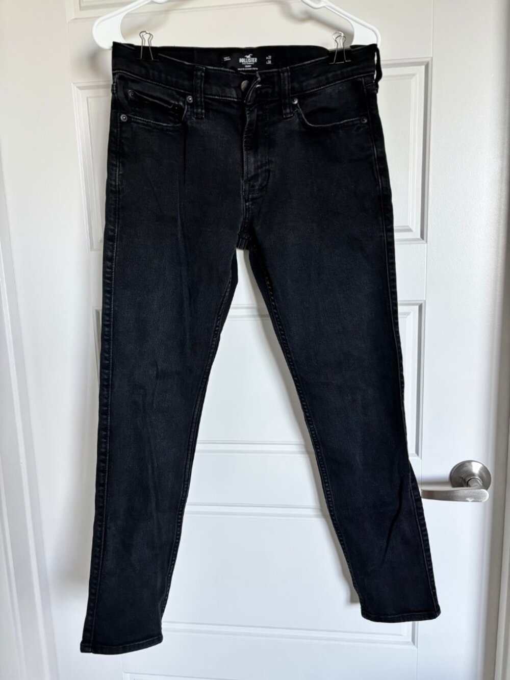 Hollister Mens Skinny Jeans Advanced Stretch Black W31 L30